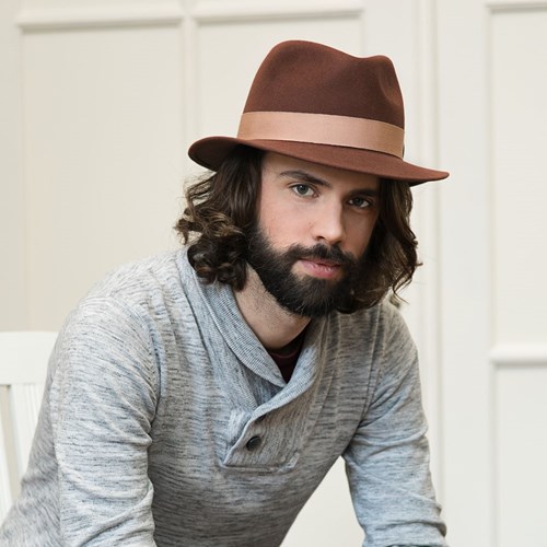 Chapeau marron homme