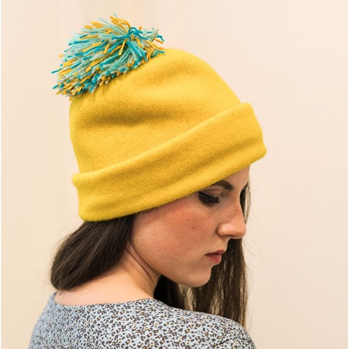 Bonnet jaune femme